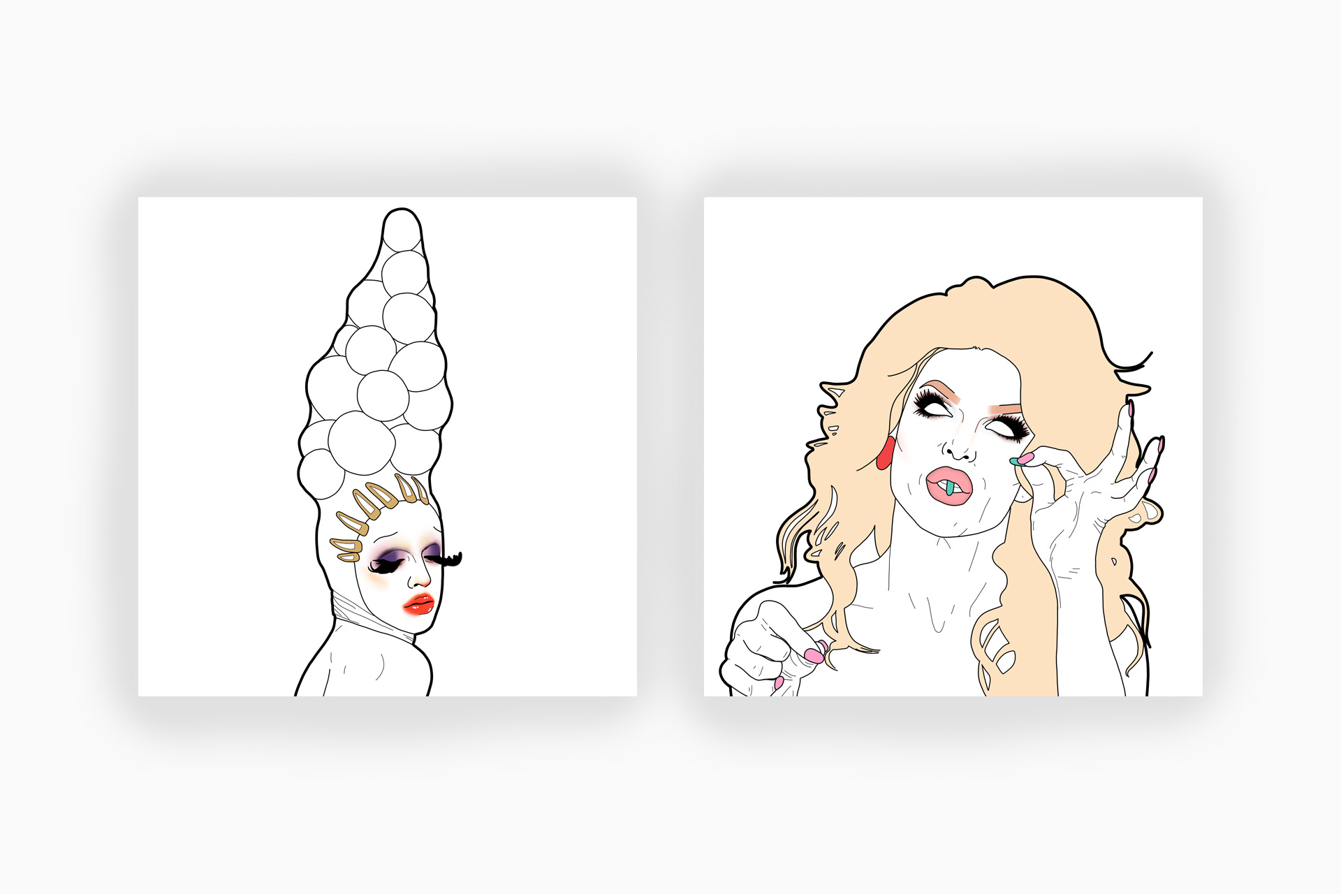  2 Drag Queen Portraits